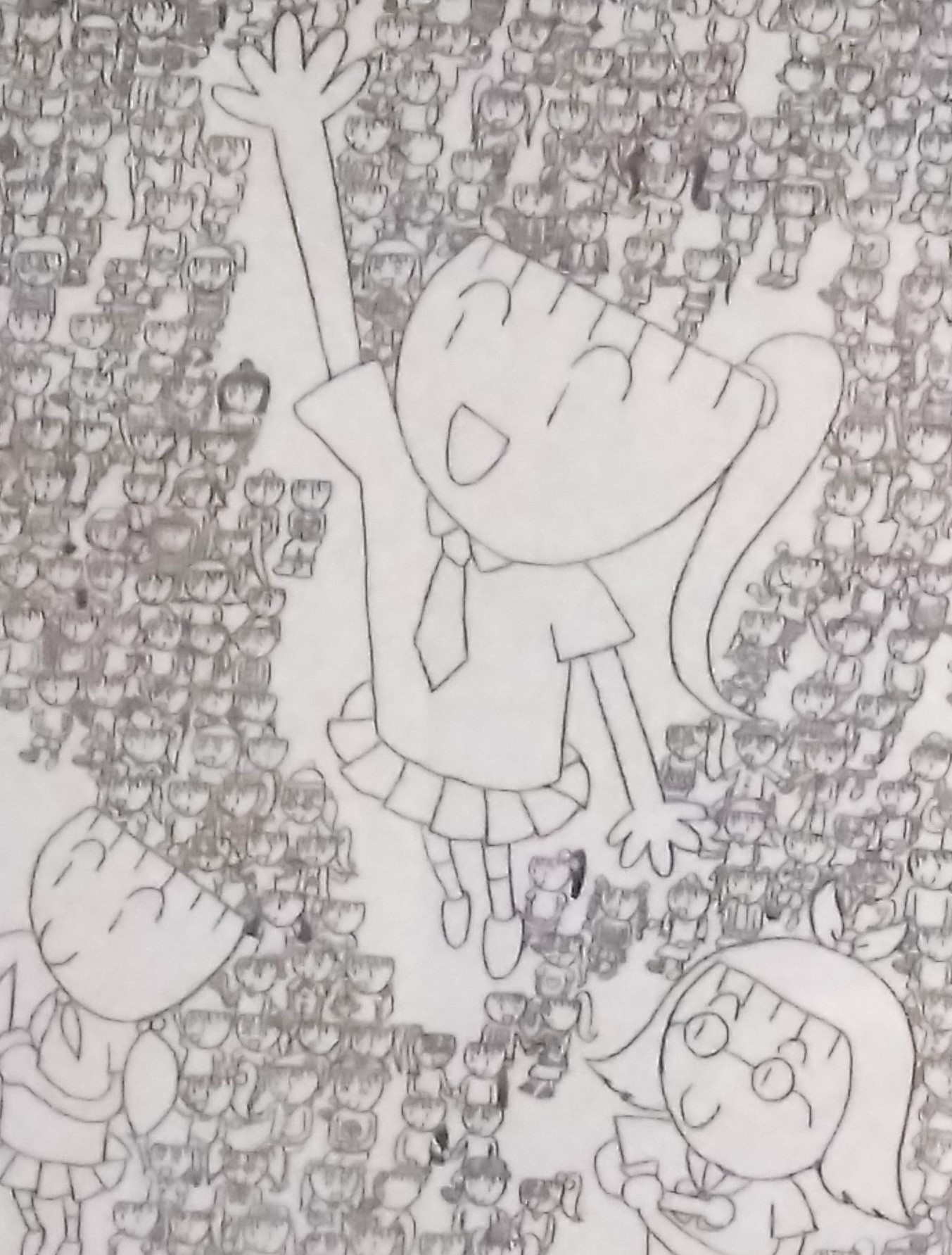 拡大の大勢の人々